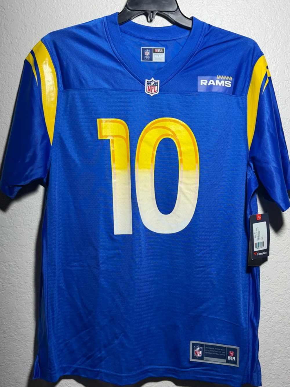NFL Rams #10 Kupp blue Football Jersey with Red & White Shield Patch